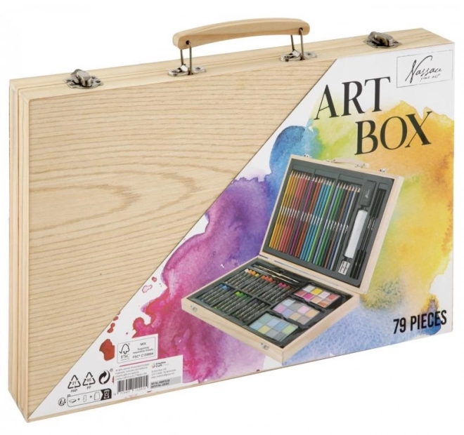 Valise créative en bois 79 pcs