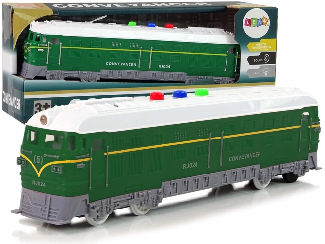 Train à friction 1:32 Vert avec sons et lumières