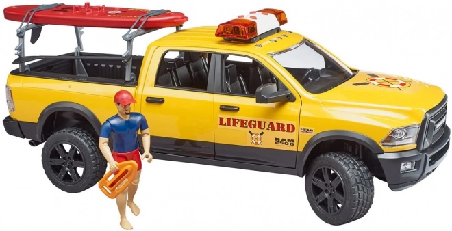Bruder Dodge RAM patrouille côtière avec sauveteur et accessoires