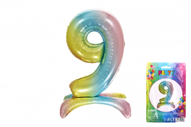 Ballon Numéro 9 Arc-en-ciel