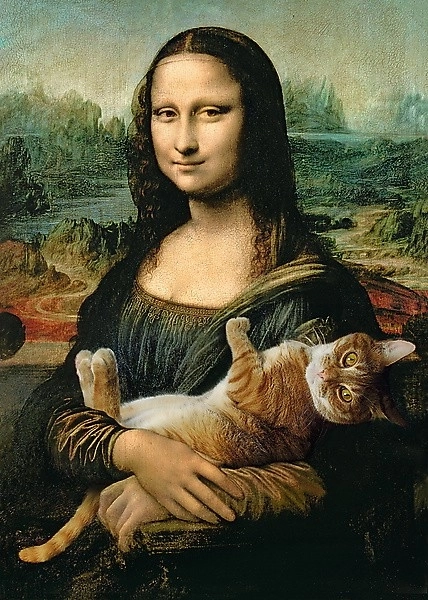 Puzzle Mona Lisa avec le chat Mruček, 500 pièces