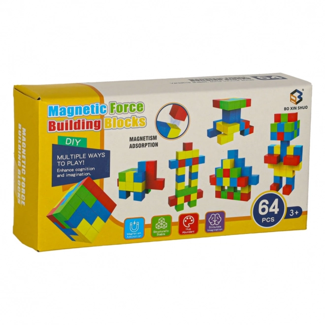 Blocs de construction magnétiques - ensemble cubique 64 pcs