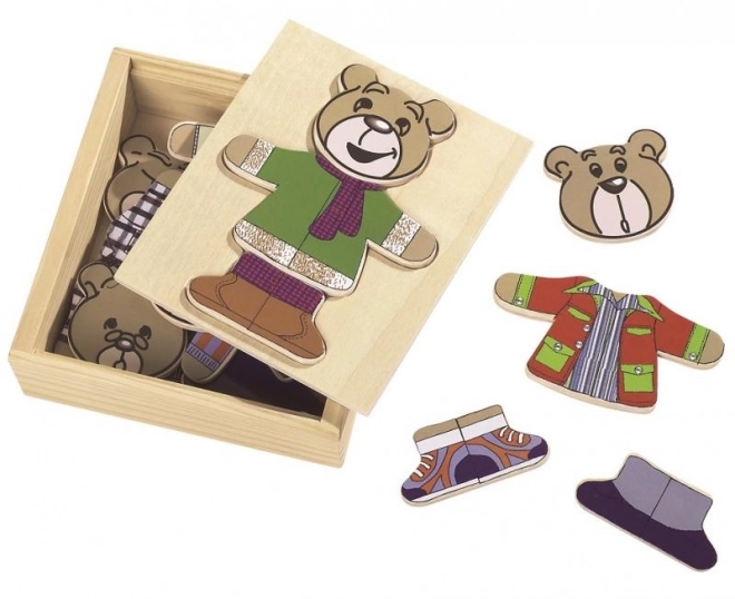 Puzzle en bois ourson