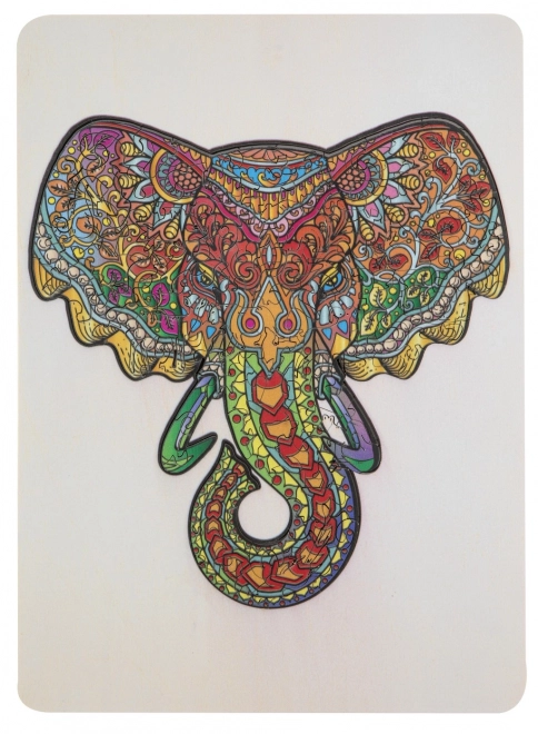 Puzzle en bois à contour éléphant