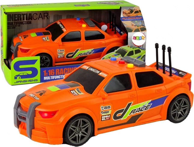 Voiture de course 1:16 avec sons et lumières – orange