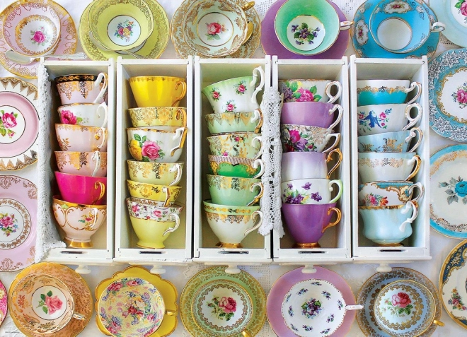 Eurographics puzzle tasses à thé colorées 1000 pièces