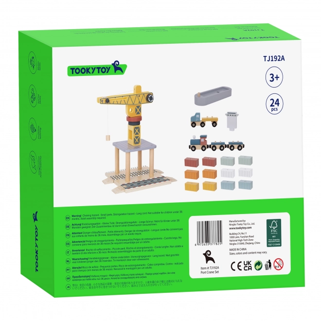 Ensemble en bois avec grue portuaire