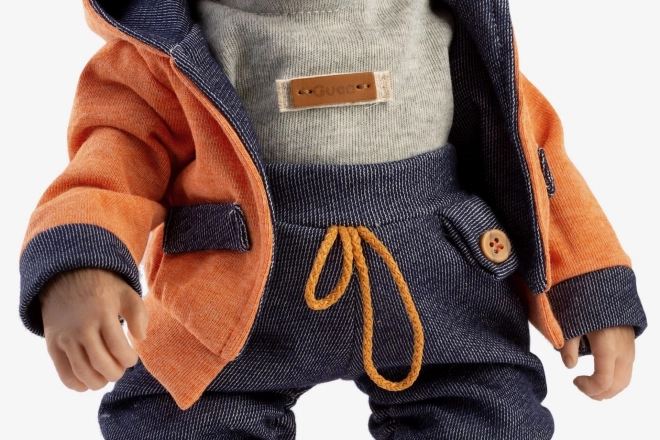 Guca 986 REBORN OPIČKA - bébé singe réaliste avec corps en tissu doux - 32 cm