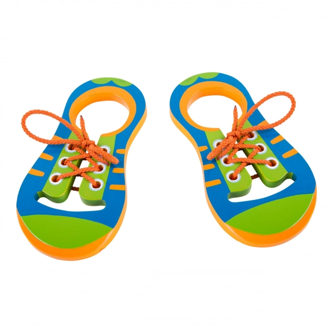 Small Foot Jeu Enfile tes lacets Paire de chaussures