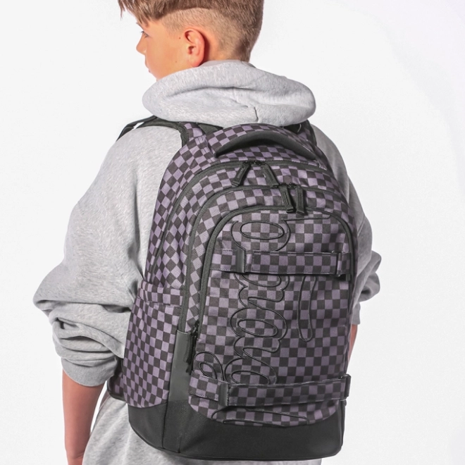 Sac à dos scolaire Skate Max gris