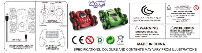 Woopie Voiture RC Amusante avec Acrobaties 360° et Télécommande 2,4 GHz