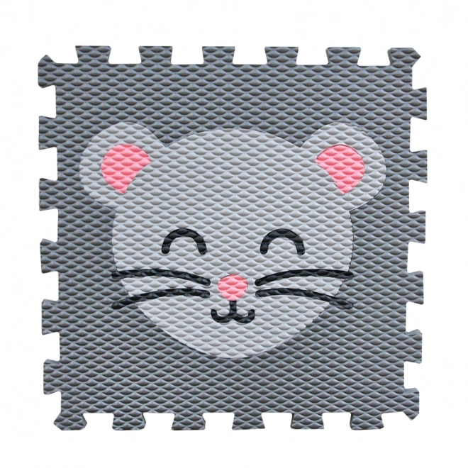 Minideckfloor Myška - gris avec souris gris clair