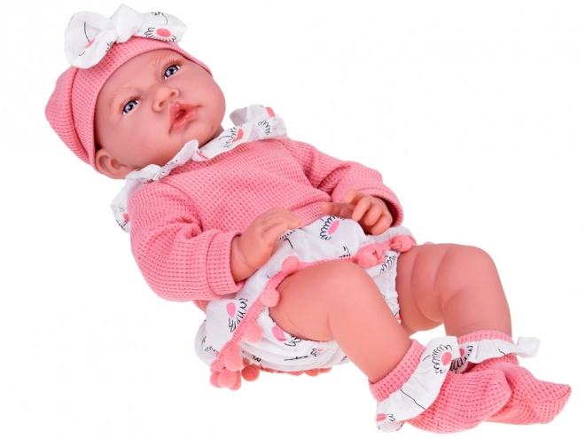 Poupée interactive pour enfants 45 cm en tenue rose