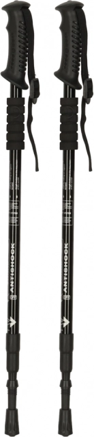 Bâtons de trekking pliants Nordic Walking, noirs, 2 pcs
