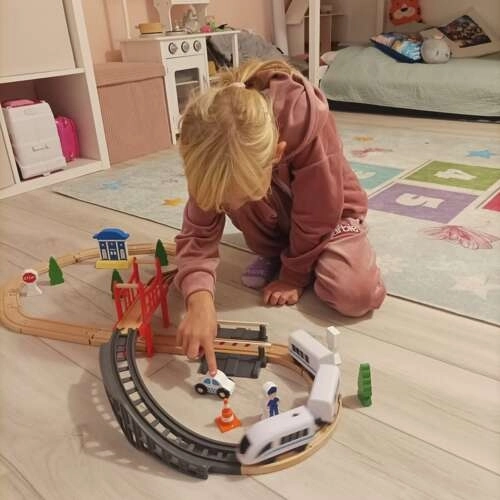 Circuit de train en bois Kruzzel 22646