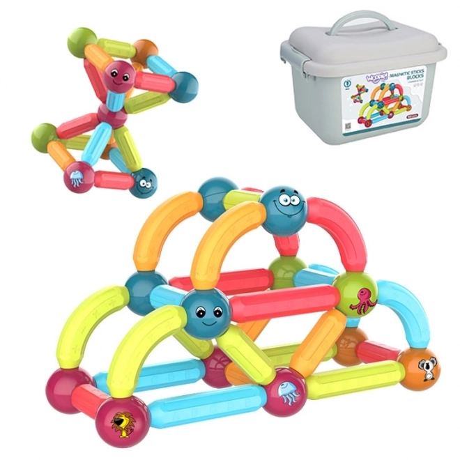 Woopie ensembles de construction magnétiques éducatifs 52 pièces