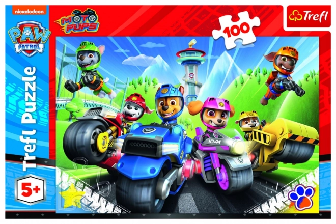 Puzzle 100 pièces Pat'Patrouille à motos