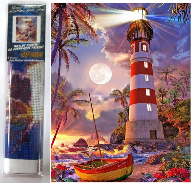 Peinture au diamant Phare 30x40 cm