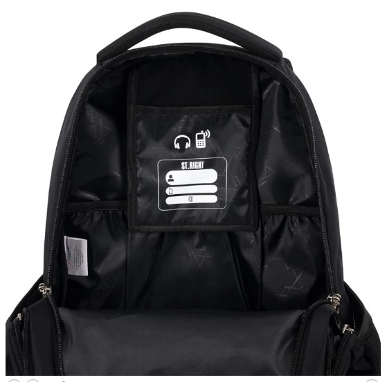 Sac à dos scolaire St. Right 25L noir