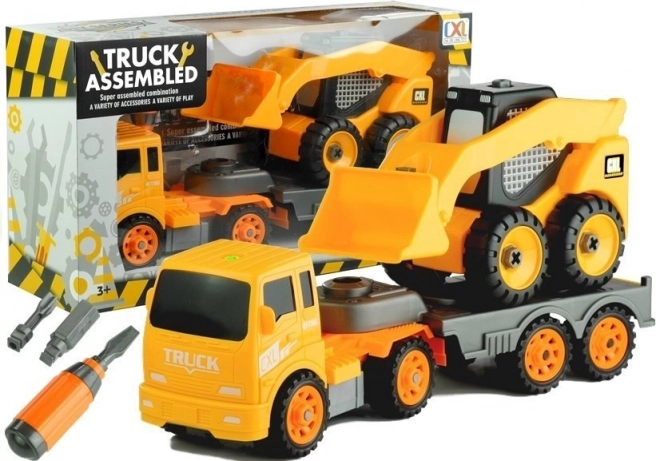 Deux véhicules de chantier avec outils de vissage
