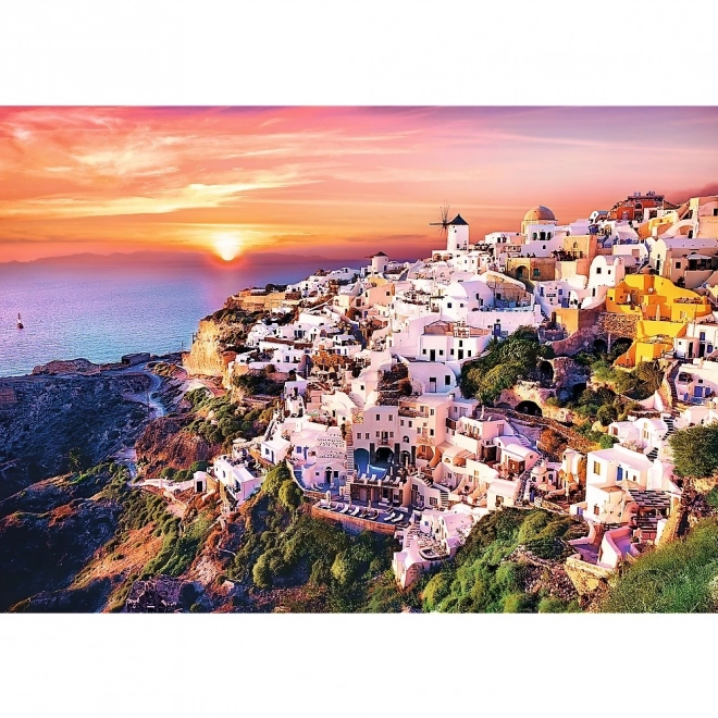 Puzzle Santorini Coucher de Soleil 1000 Pièces