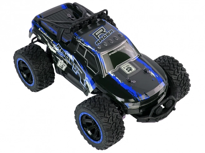 Tout-Terrain R/C 2.4 G amortisseurs 1:12 bleu