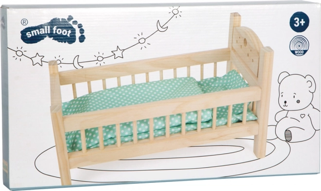Small Foot Jouets en bois lit pour poupées naturel