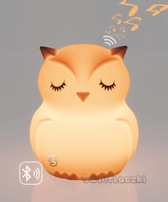 Lampe de nuit en silicone changeant de couleur avec haut-parleur Bluetooth Lumière Chouette HU HU HU HU HU