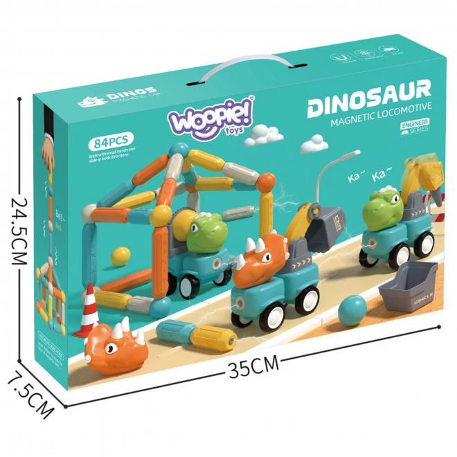 Ensemble de construction dinosaures blocs magnétiques Woopie