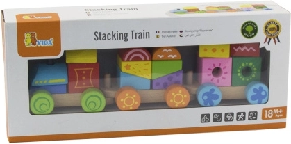 Petit train en bois empilable pour enfants 18 mois+