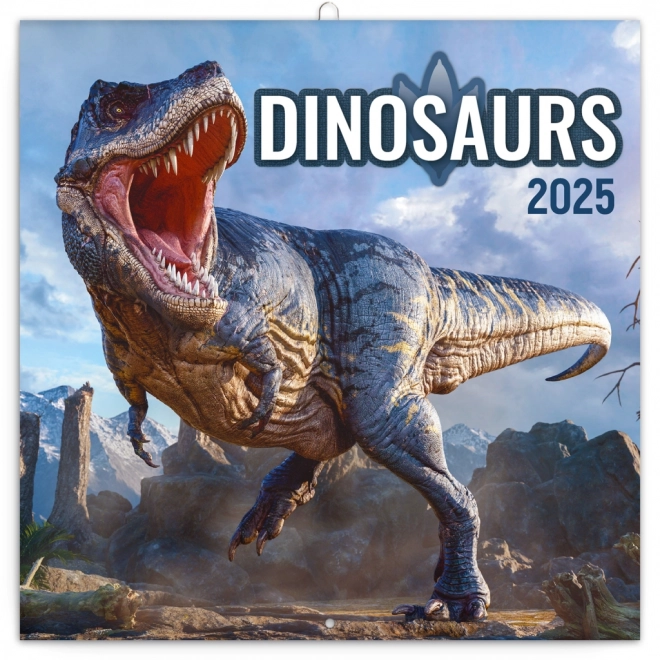 NOTIQUE Calendrier de notes Dinosaures 2025, 30 x 30 cm