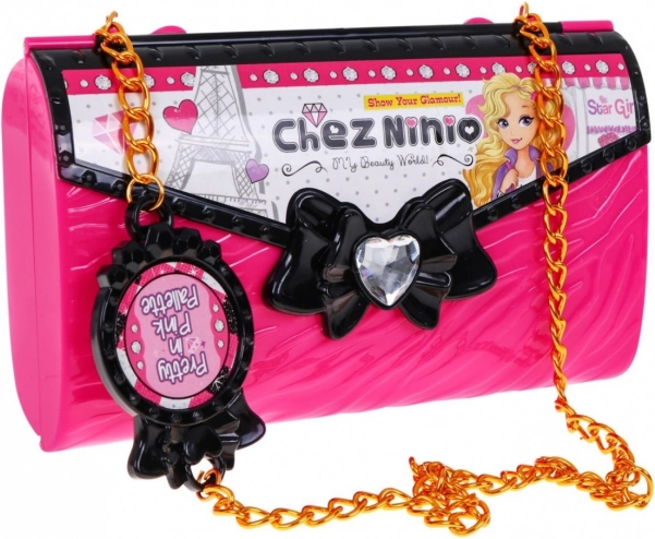 Sac rose stylé avec chaînette