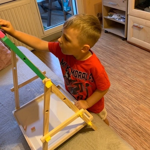Tableau double face en bois pour enfants