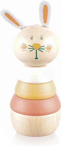 Jouet empilable en bois Lapin