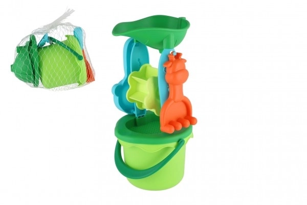 Ensemble en plastique pour le sable pour enfants avec seau et moulinet