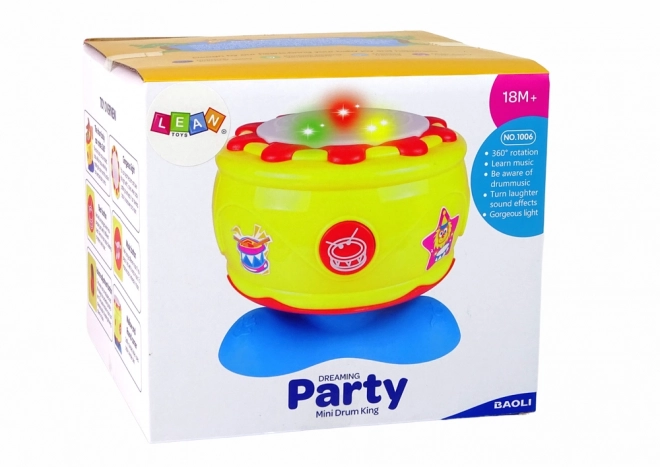 Grand tambour musical interactif avec lumières 19 cm