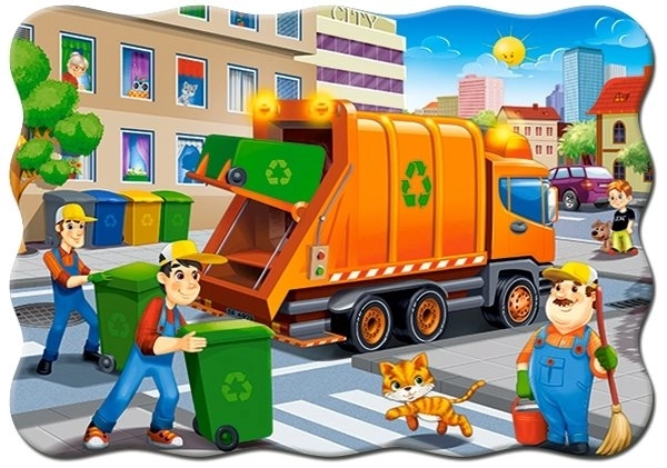 Puzzle pour enfants Voiture Poubelle