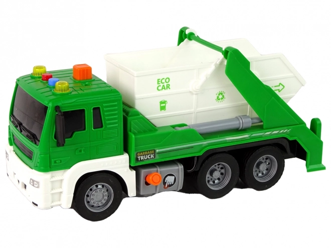 Camion-poubelle Séparation Vert à friction 1:16