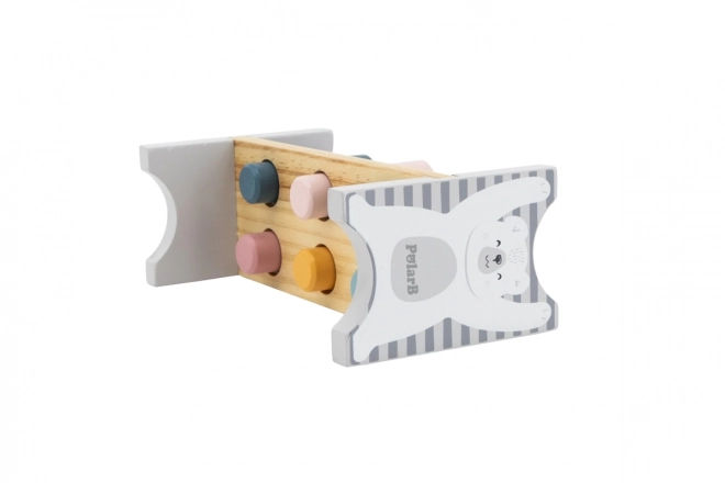 VIGA PolarB Banc en bois avec marteau – Jouet Montessori