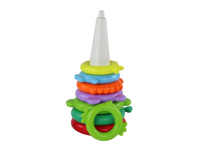 Pyramide Puzzle Licorne 13 cercles Colorés 43cm x 18cm x 18cm