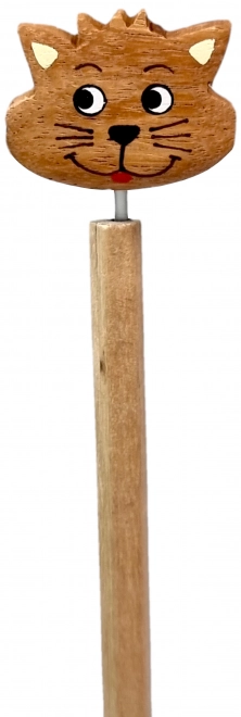 Crayon en bois avec tête de chat