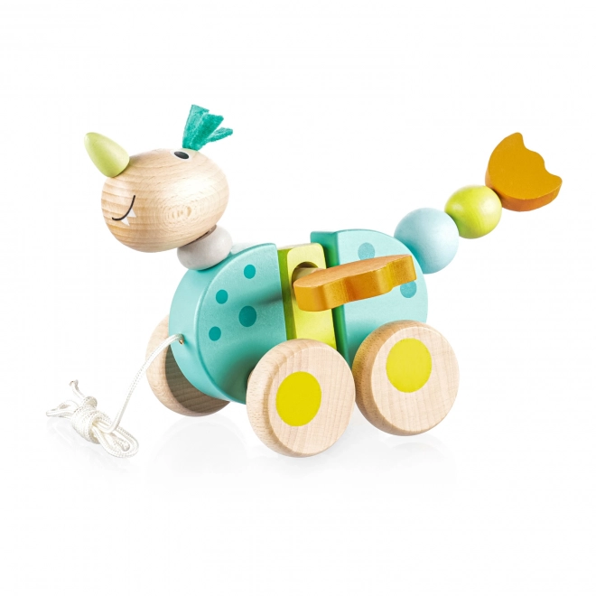 Jouet à tirer en bois, Dragon