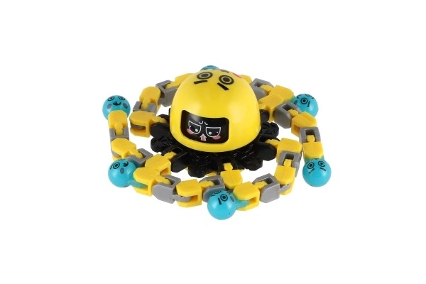Gyroscope à main mécanique plastique 7 cm lumineux dans le noir 3 couleurs sur carte 12 pièces en boîte