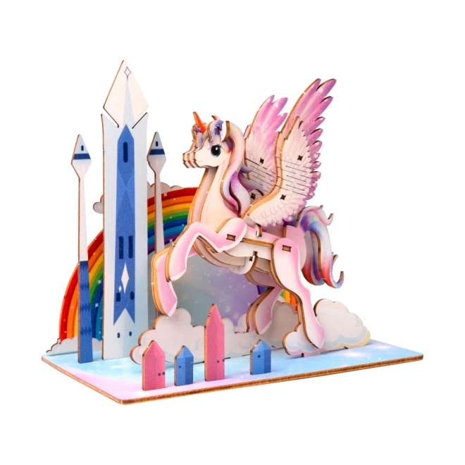 Puzzle 3D en bois Licorne