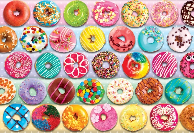EUROGRAPHICS Puzzle dans une boîte à goûter Donuts 100 pièces