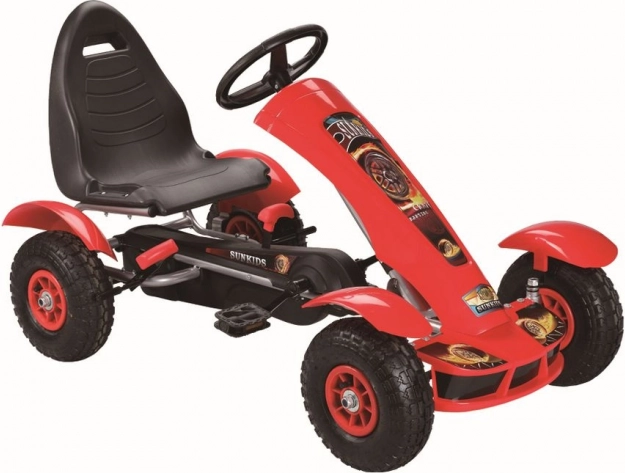 Kart à pédales rouge
