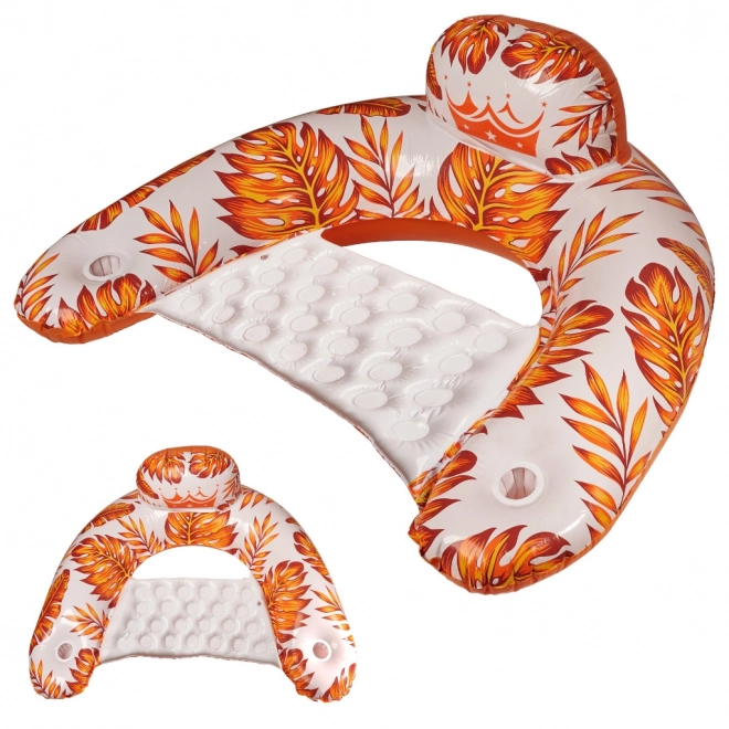 Matelas gonflable avec fauteuil pour l'eau orange