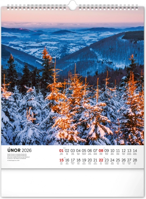 Calendrier mural Balades dans le paysage morave 2026
