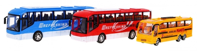 3 modèles de bus pour enfants 3+ Bus scolaire + Bus d'excursion + Couleurs vives