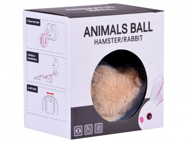 Jouet interactif hamster dans une boule bleue